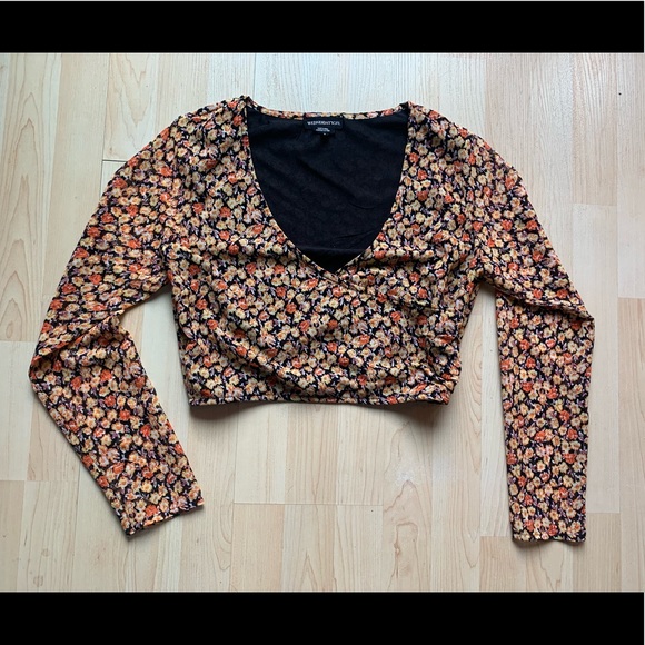 Wednesday Girl Floral Wrap Top - Picture 1 of 3